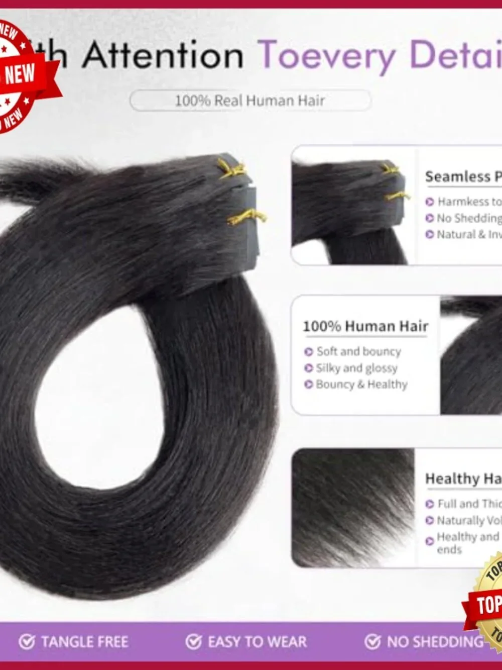 24 Inch Human Hair Extensions 7 Piece Clip In Set Yaki Straight